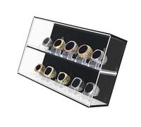 JAMNGHB Boîte de rangement en acrylique incassable pour bagues de championnat, 10 contenances, boîte de rangement anti-poussière pour trophées de sport, boîte de championnat de baseball transparente