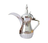 JAMNGHB Bouilloire traditionnelle en acier inoxydable d'inspiration du Moyen-Orient avec poignée confortable pour la maison et le lieu de travail Cafetière simple