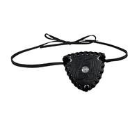 JAMNGHB Cache-œil médiéval pirate vintage en cuir gaufré pour homme, accessoire de costume d'Halloween pour jeu de rôle, Noir , taille unique