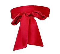 JAMNGHB Ceinture de robe en ruban à la mode large ceinture décorative longue ceinture pour mariage et fête tenues de 250 cm de long, Rouge, As detailed discrption