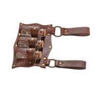 JAMNGHB Ceinture médiévale rétro en cuir pour bouteille de potion magique Alchimistes pour jeux de rôle et fêtes à thème, marron clair, As detailed discrption