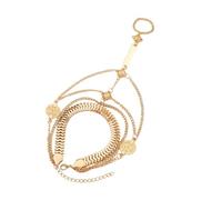 JAMNGHB Chaîne de main unique empilable réglable en métal, style décontracté, formel, polyvalent, texture fer, parfaite pour des tenues élégantes