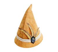 JAMNGHB Chapeau de sorcière enchanteur avec bordure délicate à plumes Accessoire de fête d'Halloween Flexible Léger Polyester Coiffe Magicien Cosplay