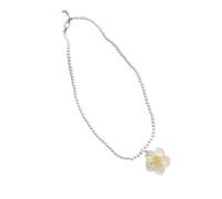 JAMNGHB Collier de perles à fleurs miniatures multi-nuances - Chaîne réglable - Accessoire de mode polyvalent - Collier à breloques délicat inspiré de la nature, taille unique, Comme décrit, Comme