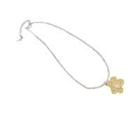 JAMNGHB Collier de perles à fleurs miniatures multi-nuances - Chaîne réglable - Accessoire de mode polyvalent - Collier à breloques délicat inspiré de la nature, taille unique, Comme décrit, Comme