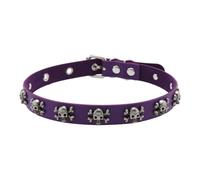 JAMNGHB Collier gothique unisexe avec tête de mort cloutée en cuir PU avec fermeture réglable pour look rocker, streetwear, collier unisexe en cuir PU, taille unique, Comme décrit, Comme décrit.