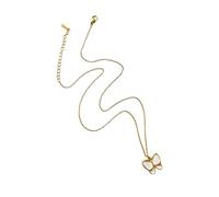 JAMNGHB Collier polyvalent multi-rangs avec pendentif papillon floral en acier inoxydable léger et confortable pour un usage quotidien Collier polyvalent en acier inoxydable, taille unique, Comme