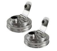 JAMNGHB Couvercle de bocal en acier inoxydable avec bec verseur pour distribution de boissons Gadget de cuisine Couvercle verseur en acier inoxydable