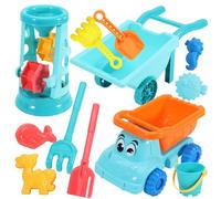 JAMNGHB Ensemble d ' Outils de Jeu de Plage pour, Outils de faciles à Transporter avec Seau, Pelle et Moule, Ensemble de poupées de Plage, Jouet coloré