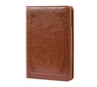 JAMNGHB Étui en cuir PU pour 5 personnes avec support intégré, sangles de maintien, réveil automatique et porte-cartes