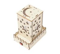 JAMNGHB Jouet éducatif de Construction Scientifique en Bois avec veilleuse à Changement de Couleur Automatique pour Les Qui apprennent et pratiquent Une veilleuse en Bois Amusante
