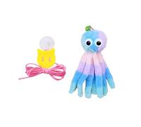 JAMNGHB Jouet interactif à suspendre pour chaton avec son couineur et peluche vibrante pour animal domestique mignon