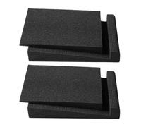 JAMNGHB Lot de 2 coussinets en mousse anti-vibrations et antidérapants pour haut-parleurs pour réduire la résonance et sécuriser le positionnement sur des surfaces lisses