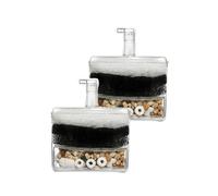 JAMNGHB Lot de 2 filtres biofiltres pour aquarium d'eau douce et d'eau salée Cartouche en coton oxygénant