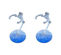 JAMNGHB Lot de 2 supports de figurines d'action Hodler avec base à motif d'ondulations pour figurines d'anime stables - Support de présentation d'ondulations - Base de modèle de collection