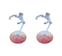 JAMNGHB Lot de 2 supports de figurines d'action Hodler avec base à motif d'ondulations pour figurines d'anime stables - Support de présentation d'ondulations - Base de modèle de collection