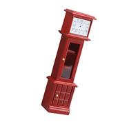JAMNGHB Modèle d'horloge nostalgique grand-père miniature pour maison de poupée ajoute du charme vintage à n'importe quelle pièce de jeu de simulation, accessoires de maison de poupées, jouet éducatif