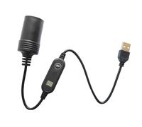 JAMNGHB Prise USB vers véhicule avec écran numérique 5 V 9 V 12 V sortie mâle vers prise de voiture 12 V pour appareil LED Light to Butt Link