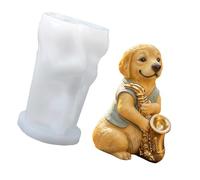 JAMNGHB Résine polyvalente pour savon, chocolat, artisanat avec ours et lapins en silicone pour résine animal moule singe avec tambour ours figurine plâtre