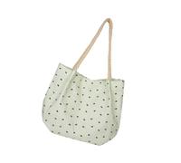 JAMNGHB Sac à bandoulière ergonomique en toile florale légère et spacieuse avec poignée supérieure - Sac à main tendance sous les bras pour les trajets quotidiens - Sac de courses en toile légère