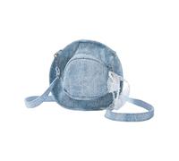 JAMNGHB Sac à bandoulière orné de nœuds - Structure inspirée du chapeau - Rangement spacieux - Jeune jeans - Accessoire de mode - Sac à bandoulière de capacité spacieuse, bleu clair, One Size