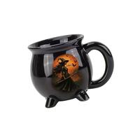 JAMNGHB Tasse à café créative en résine pour Halloween, chaudron, tasse à café pour boissons chaudes, conteneur créatif de cuisine, cadeau d'horreur, chaudron en résine