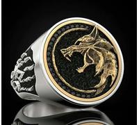 JAMNIK Bague de Chasseur de sorcières pour Hommes, Design Unique, Griffe de Loup, Vintage, Guerrier Viking, Punk, Motard Rock, Bijoux de déclaration