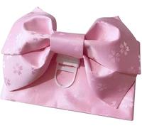 JAMNIK Kimono Obi, ceinture à nœud kimono japonais, kimono Obi Jacquard pré-noué, ceinture Yukata OBI pour femme, rose, taille unique