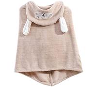 Jamron Flanelle Serviette de Bain à Capuche pour Enfant Dessin Animé Plage Natation Poncho Couverture SN07625 Lapin Chameau 140 * 70cm