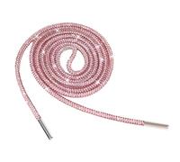 Jamron Une Pièce 4MM Lacets Ronds Pailletés avec Strass Remplacement Cordon de Serrage pour Sweat à Capuche SN0712111 Rose 120CM