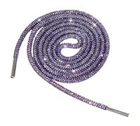 Jamron Une Pièce 4MM Lacets Ronds Pailletés avec Strass Remplacement Cordon de Serrage pour Sweat à Capuche SN0712111 Violet 100CM