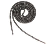 Jamron Une Pièce 4MM Lacets Ronds Pailletés avec Strass Remplacement Cordon de Serrage pour Sweat à Capuche SN0712111 Gris 120CM