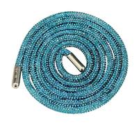 Jamron Une Pièce 6MM Lacets Ronds Pailletés avec Strass Remplacement Cordon de Serrage pour Sweat à Capuche SN0712111-2 Bleu 120CM