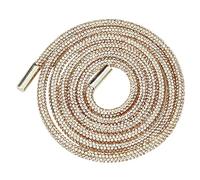 Jamron Une Pièce 6MM Lacets Ronds Pailletés avec Strass Remplacement Cordon de Serrage pour Sweat à Capuche SN0712111-2 Champagne 140CM