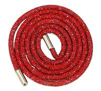 Jamron Une Pièce 6MM Lacets Ronds Pailletés avec Strass Remplacement Cordon de Serrage pour Sweat à Capuche SN0712111-2 Rouge 80CM