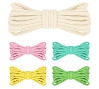 Jamsinmu 25 Yards Cordon en Coton Coloré, Cordon en Coton Coloré | Pour Les Loisirs Créatifs 5 mm, Cordon Épais Et Coloré, Cordons Pour La Couture, Morandi Vif Couleur C03, 25 Yards