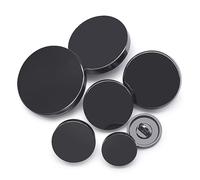 Jamsinmu 36pcs métallique rond bouton de couture métal plat chemise costume pantalon js002 pistolet Mix