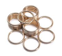 Jamsinmu Anneau métallique O-ring robuste Polyvalent pour accessoires de bricolage, ceintures et laisses de chien Accessoires de bricolage Or 30mm