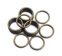 Jamsinmu Anneau métallique O-ring robuste Polyvalent pour les accessoires de bricolage, les ceintures et les laisses de chien Accessoires de bricolage Bronze 25mm