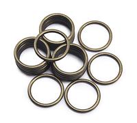 Jamsinmu Anneau métallique O-ring robuste Polyvalent pour les accessoires de bricolage, les ceintures et les laisses de chien Accessoires de bricolage Bronze 30mm