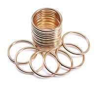 Jamsinmu Anneau métallique O-ring robuste Polyvalent pour les accessoires de bricolage, les ceintures et les laisses de chien Accessoires de bricolage Or 50mm