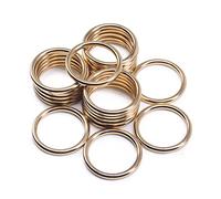 Jamsinmu Anneau métallique O-ring robuste Polyvalent pour les accessoires de bricolage, les ceintures et les laisses de chien Accessoires de bricolage Or 25mm
