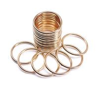 Jamsinmu Anneau métallique O-ring robuste Polyvalent pour les accessoires de bricolage, les ceintures et les laisses de chien Accessoires de bricolage Or 40mm