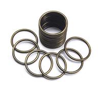 Jamsinmu Anneau métallique O-ring robuste Polyvalent pour les accessoires de bricolage, les ceintures et les laisses de chien Accessoires de bricolage Bronze 40mm