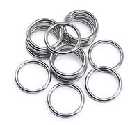Jamsinmu Anneau métallique O-ring robuste Polyvalent pour les accessoires de bricolage, les ceintures et les laisses de chien Accessoires de bricolage Silver 30mm