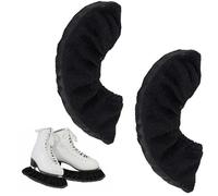 JAMSSOW 1 paire de protège-patins à glace, élastiques, pour patins à glace, patins à glace, accessoires de protection pour patins à glace pour adultes et enfants (noir, env. 40 x 7 cm)