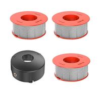 JAMSSOW 3 Bobine de Fil Convient pour Bosch F016800175,Rechange Coupe Bordure pour Bosch ART 23 26 30 Combitrim ART 23 26 Easytrim,F016L71088 Couvercle,Ø1,6mm 8m Longueur(3 Bobine+1 Couvercle)