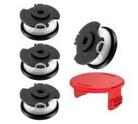 JAMSSOW 4 Pièces Bobine de Fil Convient pour Einhell TLE-03,Rechange Coupe Bordure pour Einhell GE-CT 18/28 Li et GE-CT 18/28 Li TC,Ø1,6mm 4,9m Longueur,TLE-03-1 Couvercle(4 Bobine+1 Couvercle)