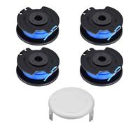 JAMSSOW 4 Pièces Bobine de Fil Convient pour Ryobi AC14RL3A,Rechange Coupe Bordure pour Ryobi One+ 18V 24V 40V,Ø1,65mm 3,4m Longueur,AC14HCA Couvercle(4 Bobine+1 Couvercle)