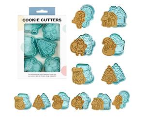 JAMSSOW 6 Pièces Moule Biscuit Noël Emporte-Pièce 3D, Pâtisserie, Enfant, pour Cuisson et Bricolage